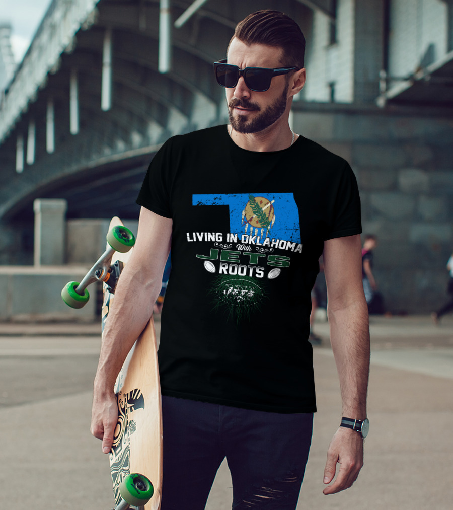 Oklahoma Pride Meets Jets Heritage With Football Flair T-Shirt
