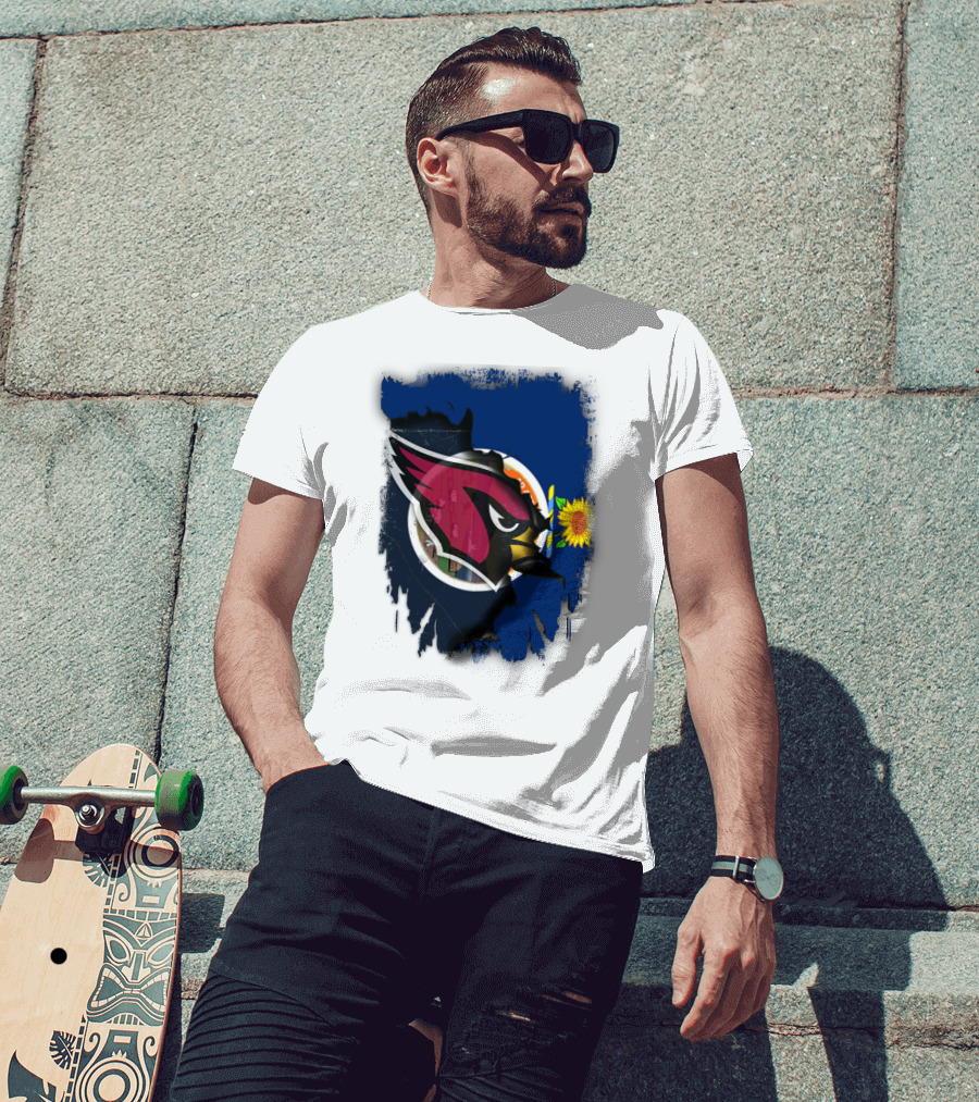 Kansas Flag With Cardinals Logo Integration T-Shirt
