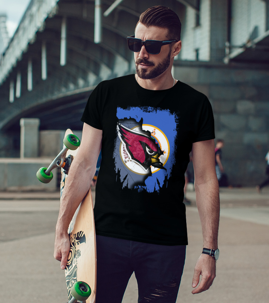 Together Minnesota State Emblem With Cardinals Logo Collaboration T-Shirt