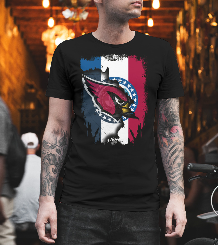 Together Missouri Cardinals State Pride Flag Fusion T-Shirt
