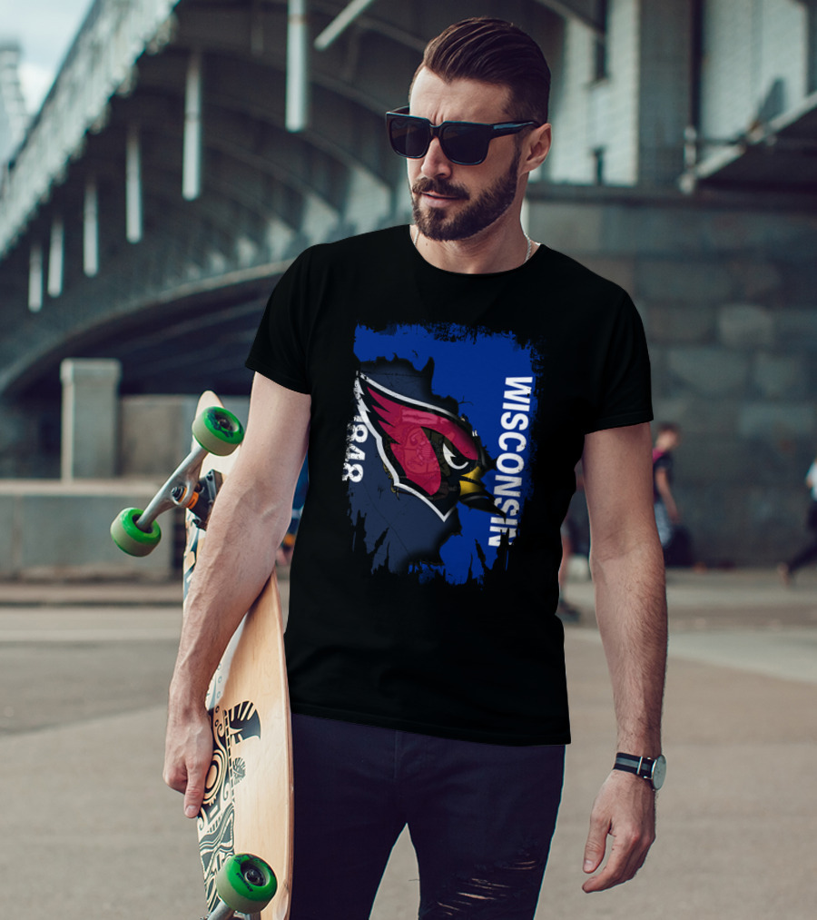 Wisconsin 1848 Together With Cardinals T-Shirt