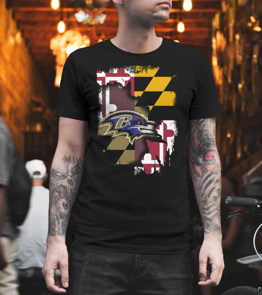 Maryland Pride With Baltimore Ravens T-Shirt
