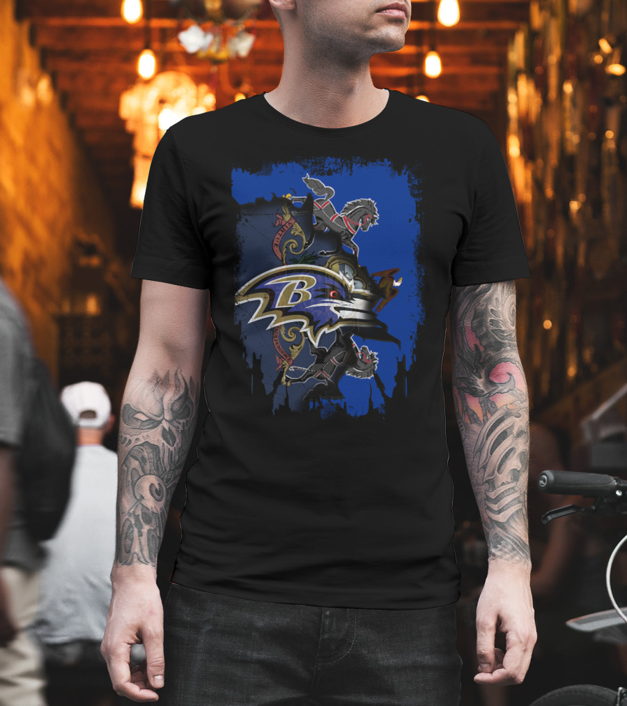 Baltimore Ravens Pennsylvania Pride With Heraldic Lions T-Shirt
