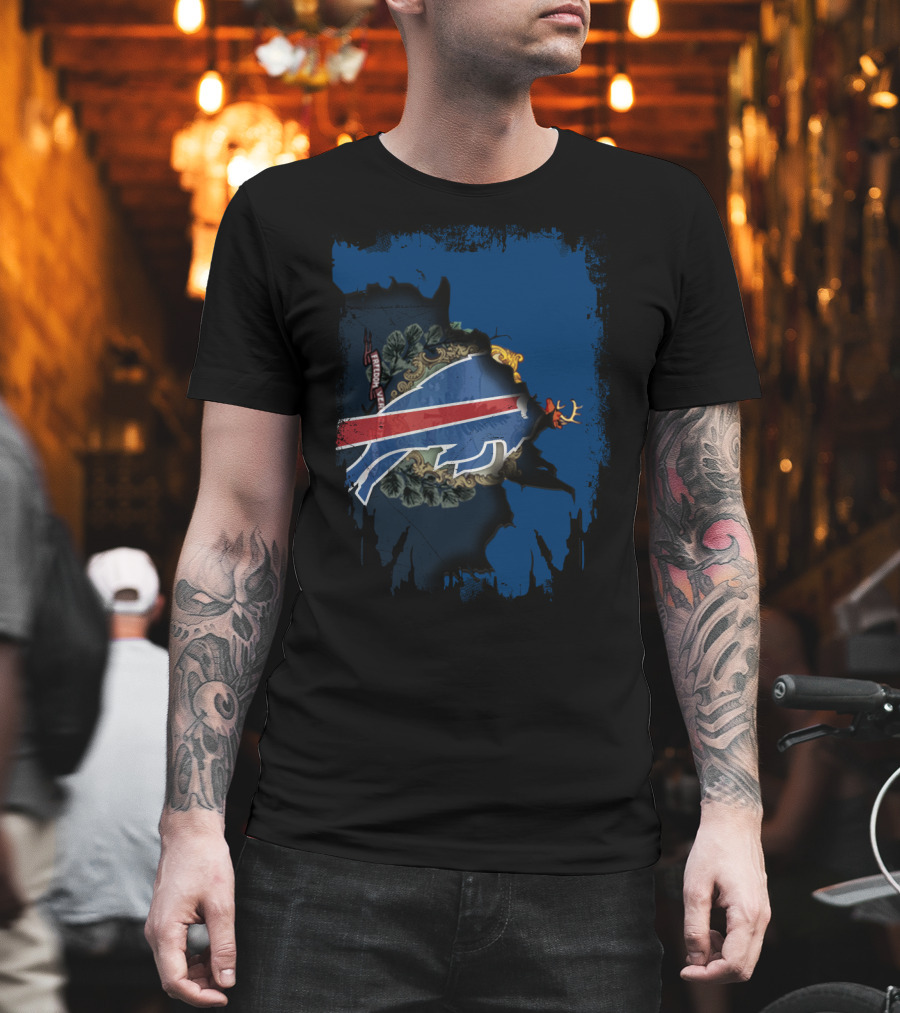 Together Vermont Buffalo Bills State Pride Logo Fusion T-Shirt