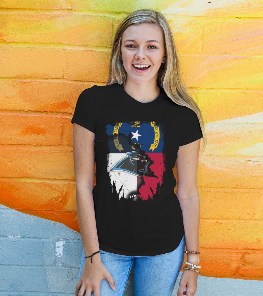 Together North Carolina With Panthers State Flag April 1776 May 1775 T-Shirt
