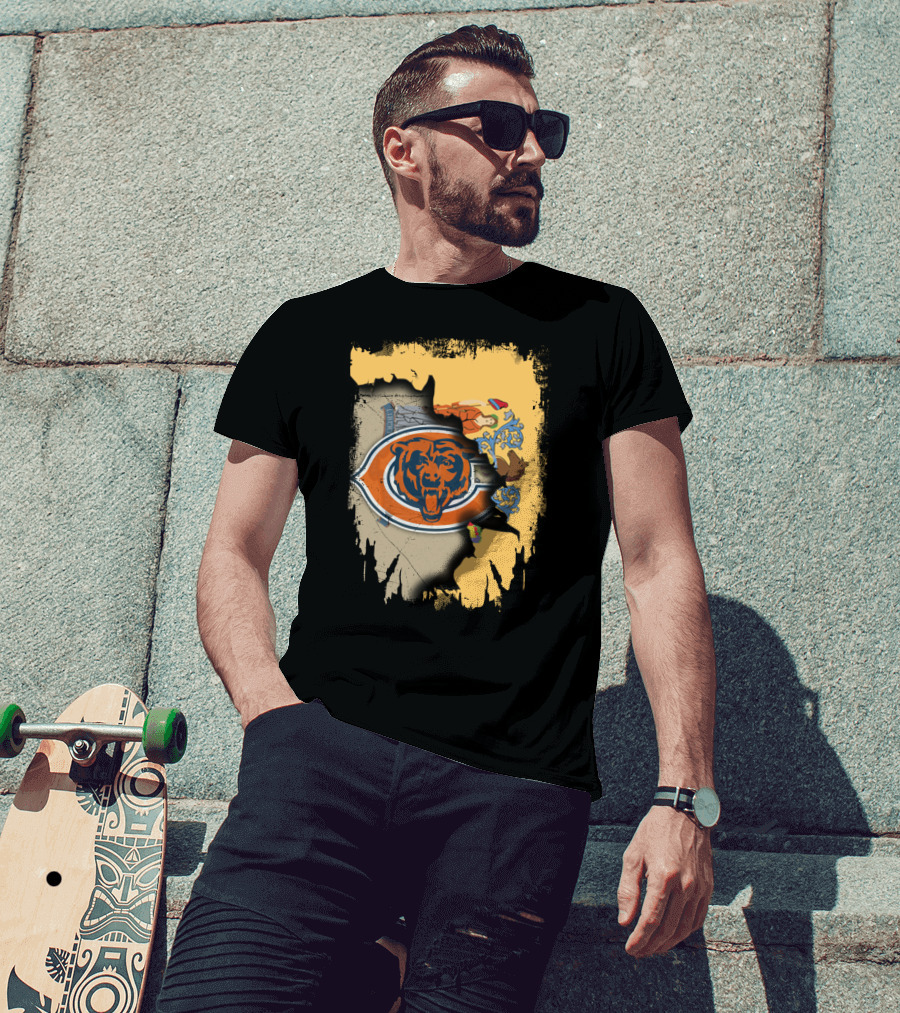 New Jersey Bears Emblem With State Map T-Shirt