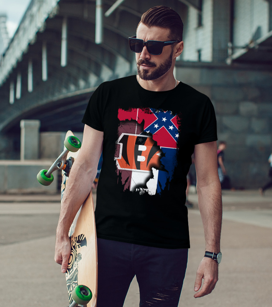 Mississippi Pride With Bengals Fusion T-Shirt