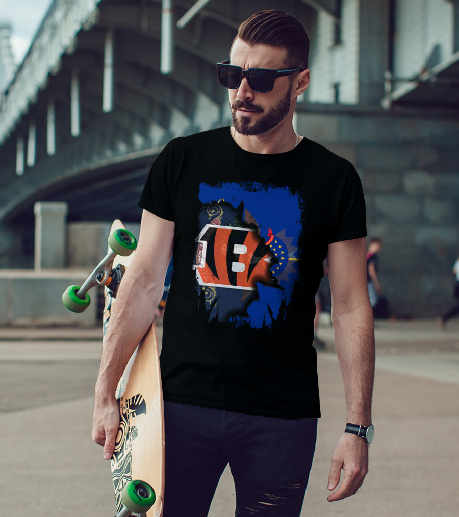North Dakota State Pride With Cincinnati Bengals T-Shirt