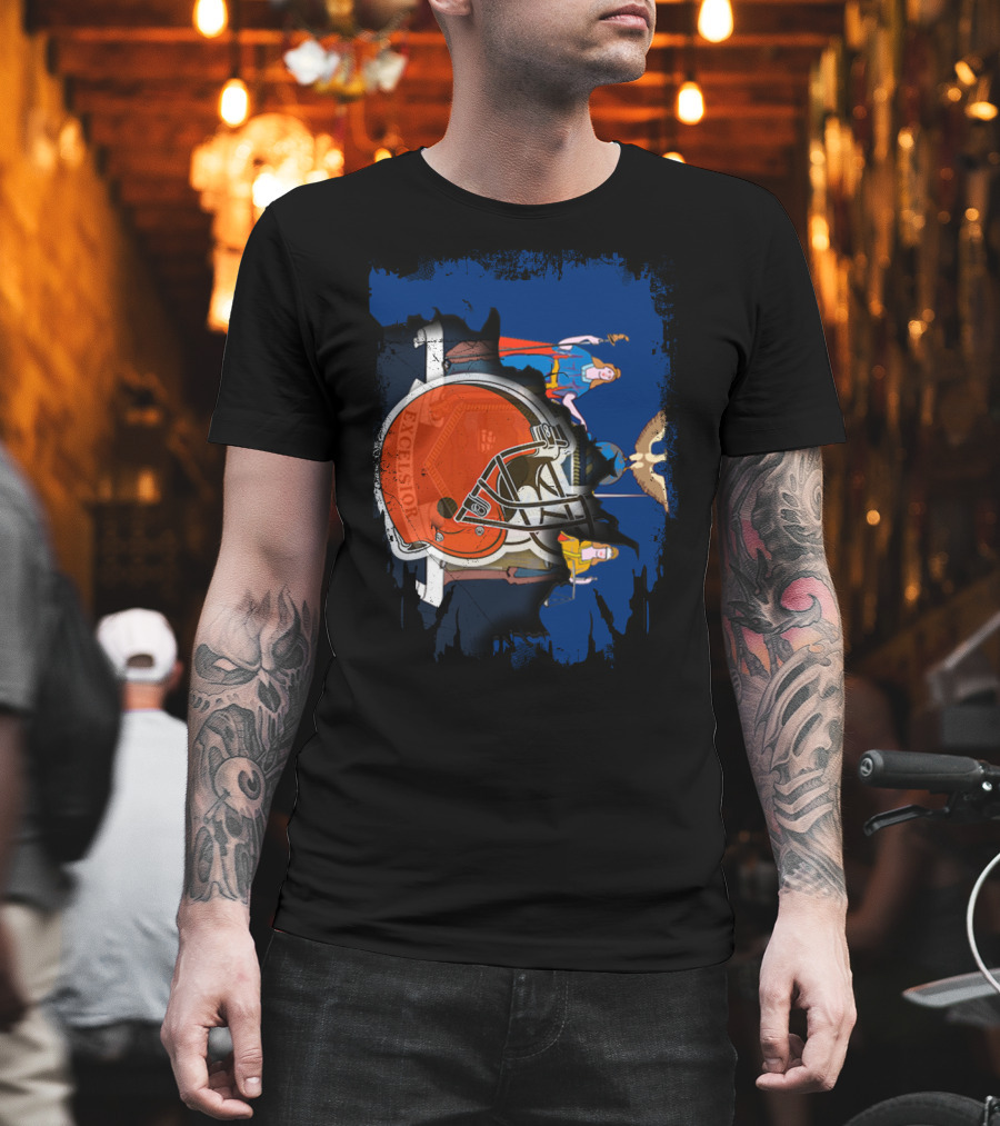 Together New York Excelsior Browns Football Helmet Flag T-Shirt