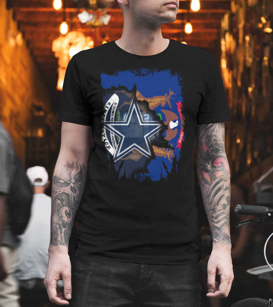 Together Michigan Dallas Cowboys Star Collaboration T-Shirt