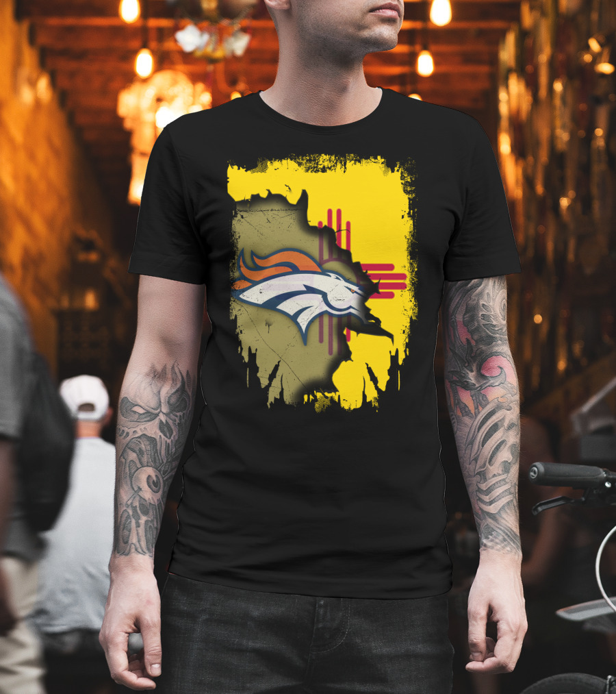 Together New Mexico With Denver Broncos Logo And Zia T-Shirt