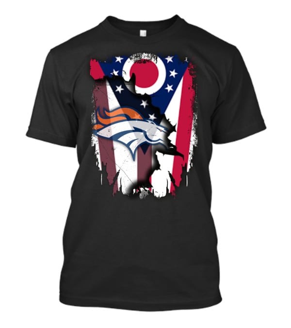 Together Ohio Flag With Broncos T-Shirt