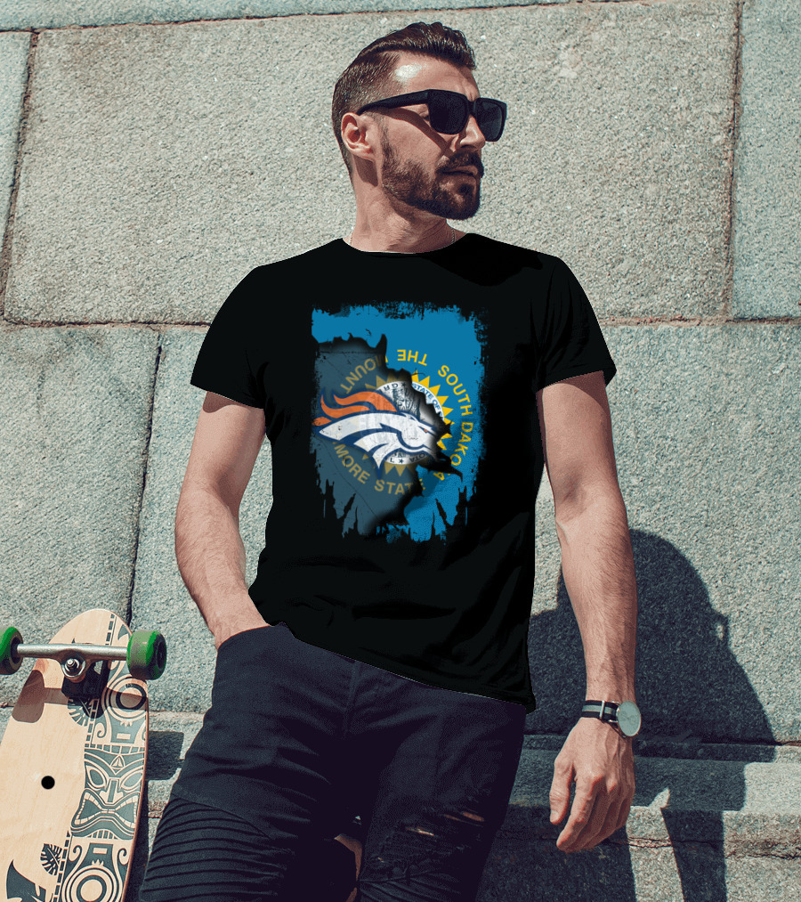 South Dakota Flag With Broncos T-Shirt