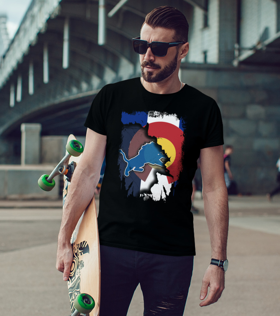 Together Colorado With Lions Detroit Pride Fusion T-Shirt