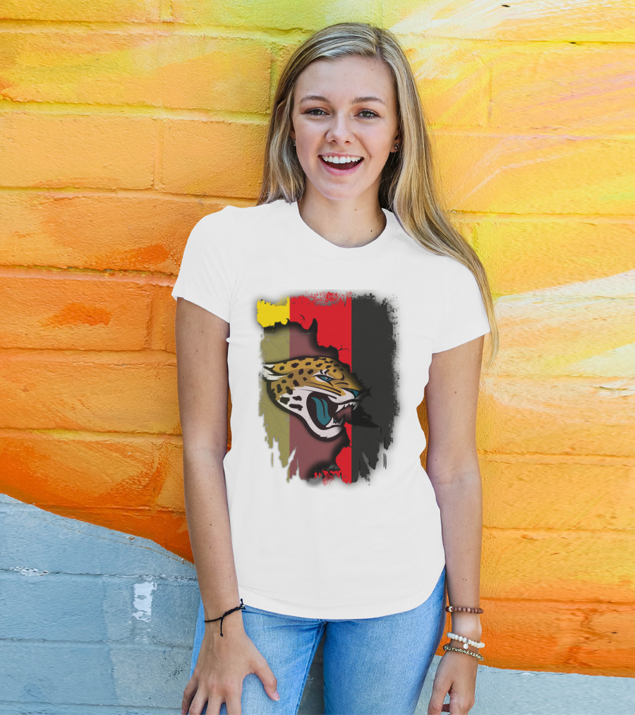 Germany Flag With Jaguars Logo Integration T-Shirt