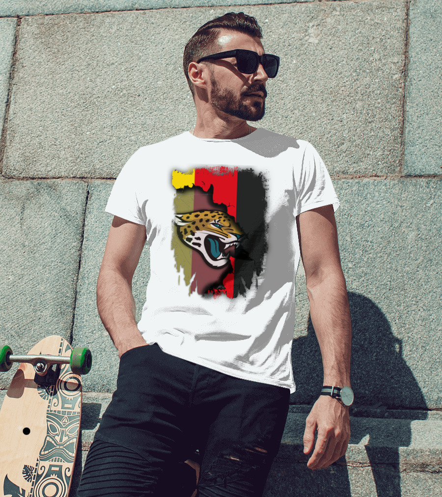 Germany Flag With Jaguars Logo Integration T-Shirt