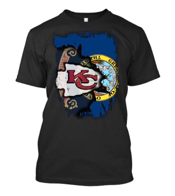 Kansas City Chiefs Idaho Flag Fusion T-Shirt