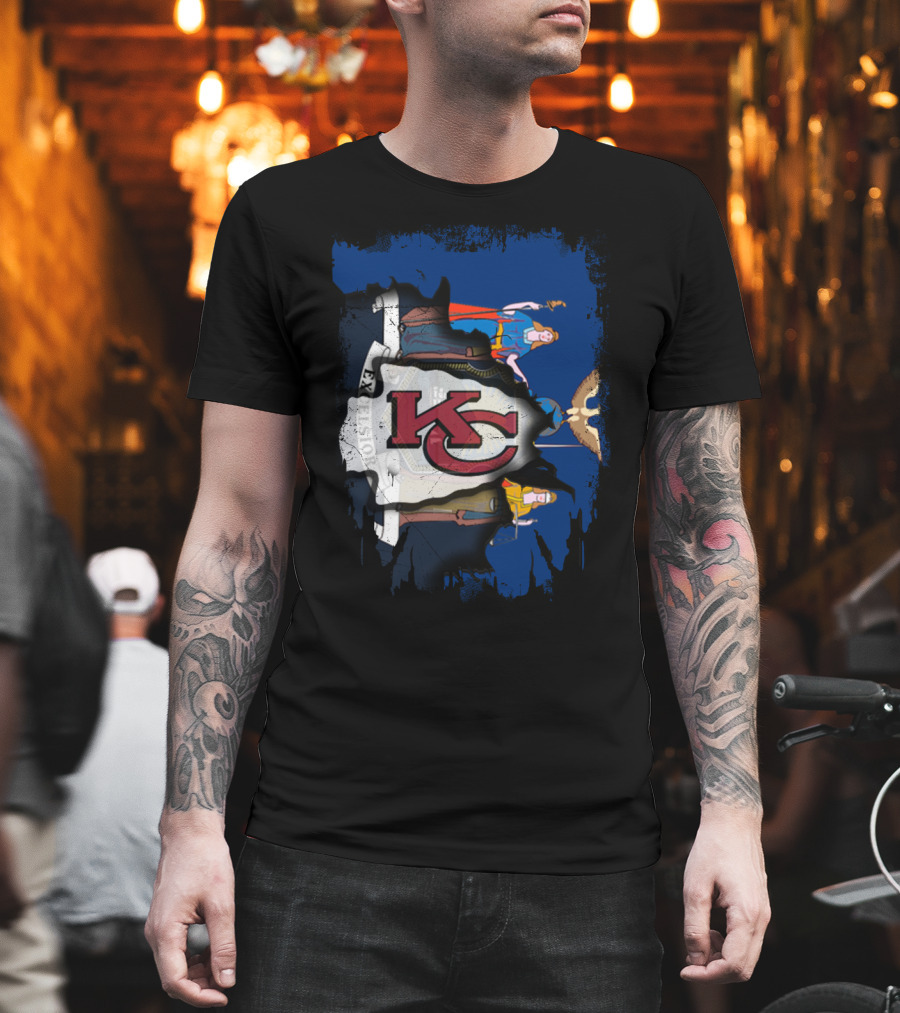 Together New York With KC Chiefs Logo And State Flag Elements T-Shirt