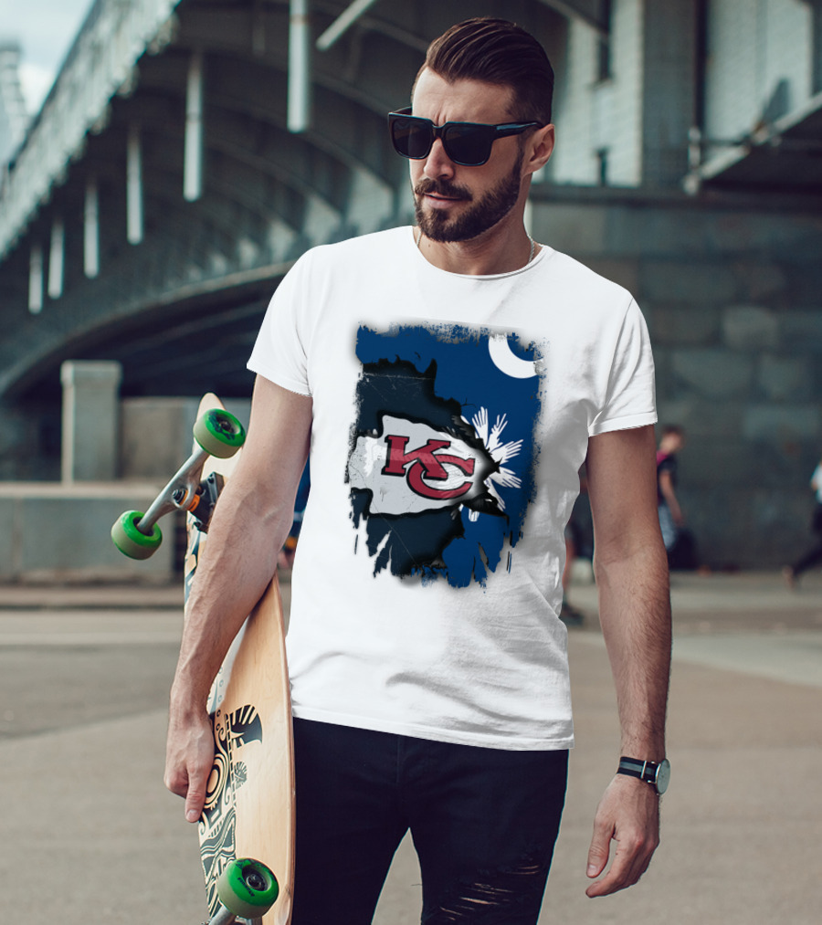 KC Chiefs Meet South Carolina Flag United T-Shirt