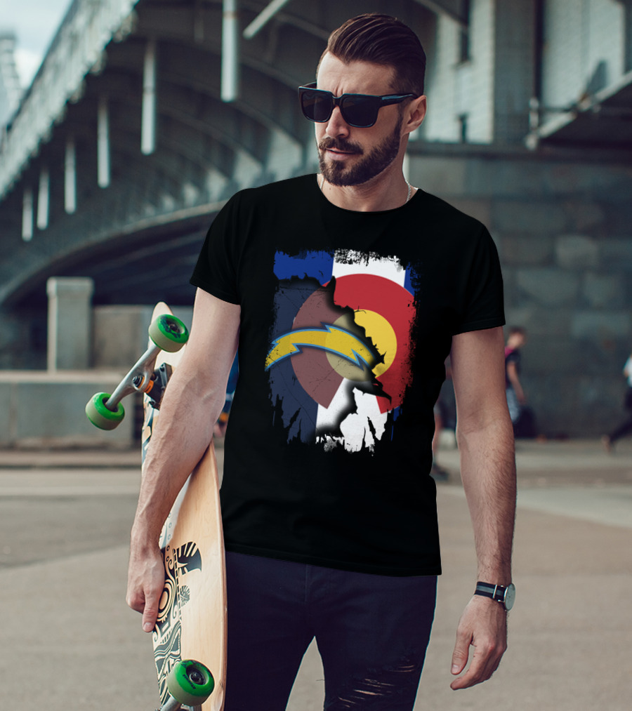 Together Colorado Chargers Flag Fusion T-Shirt