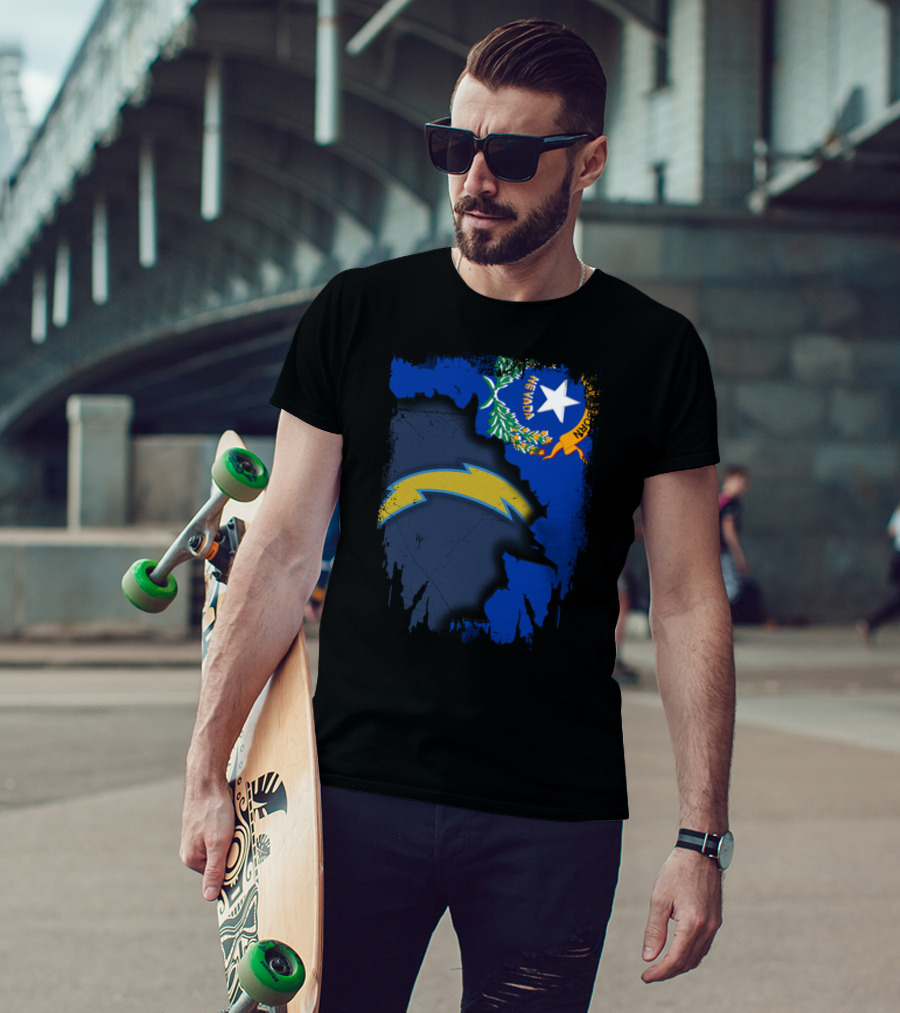 Together Nevada Chargers State Flag Collaboration T-Shirt