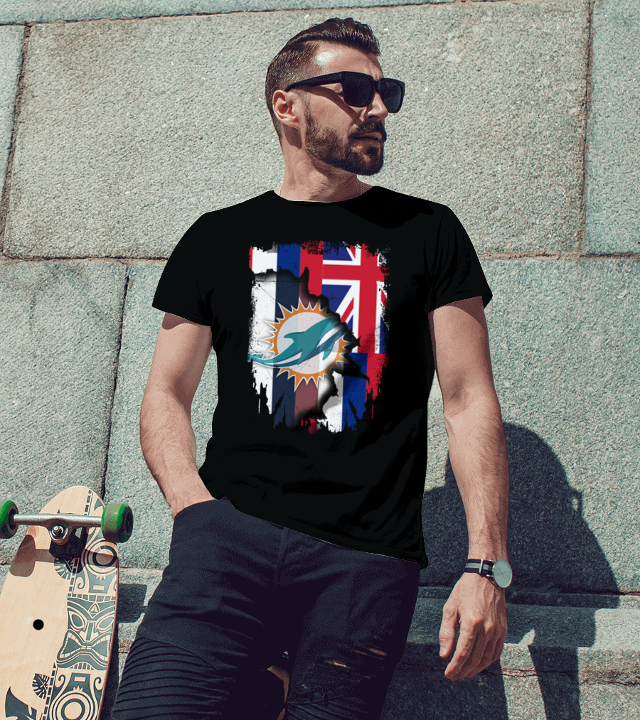 Hawaii Dolphins United Flag Fusion T-Shirt