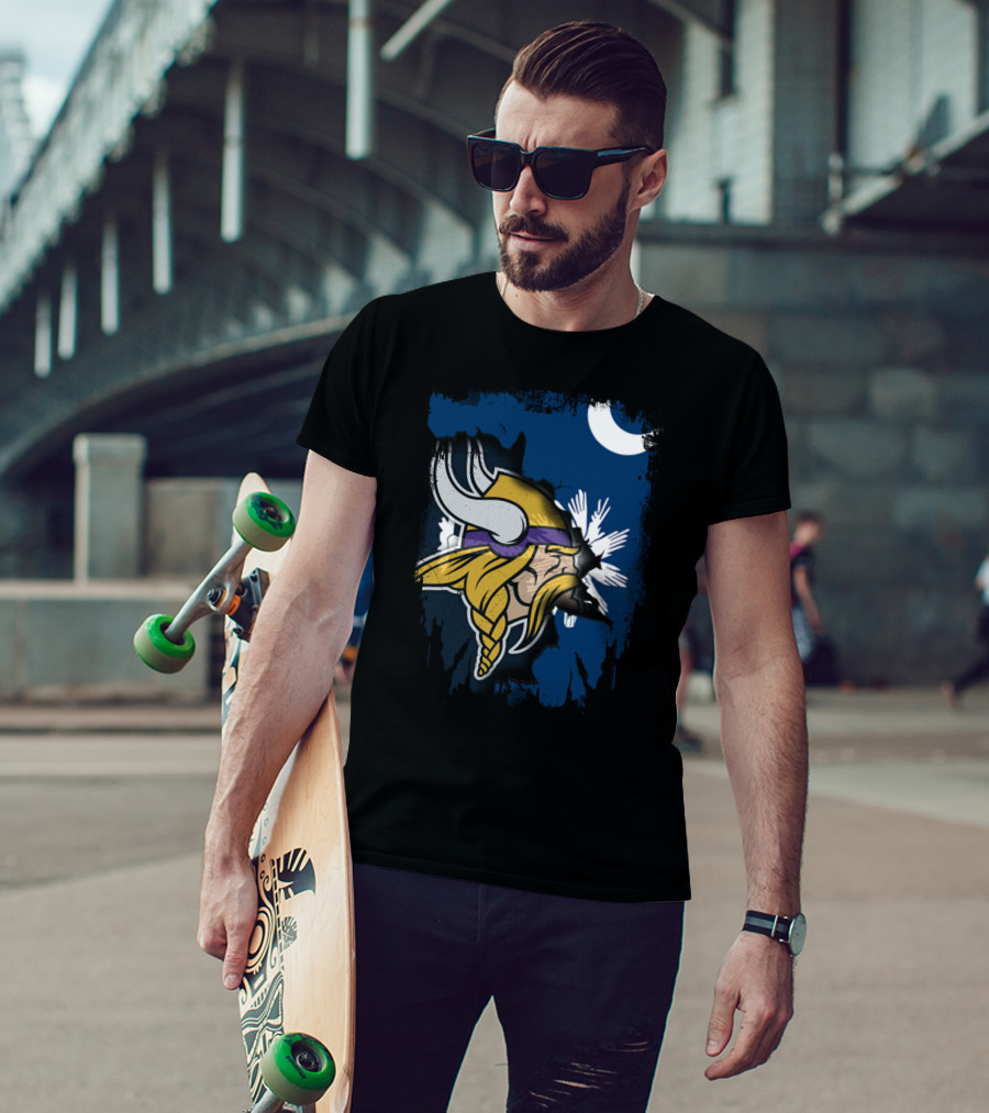 Together South Carolina Vikings Helmet And Palmetto Moon T-Shirt