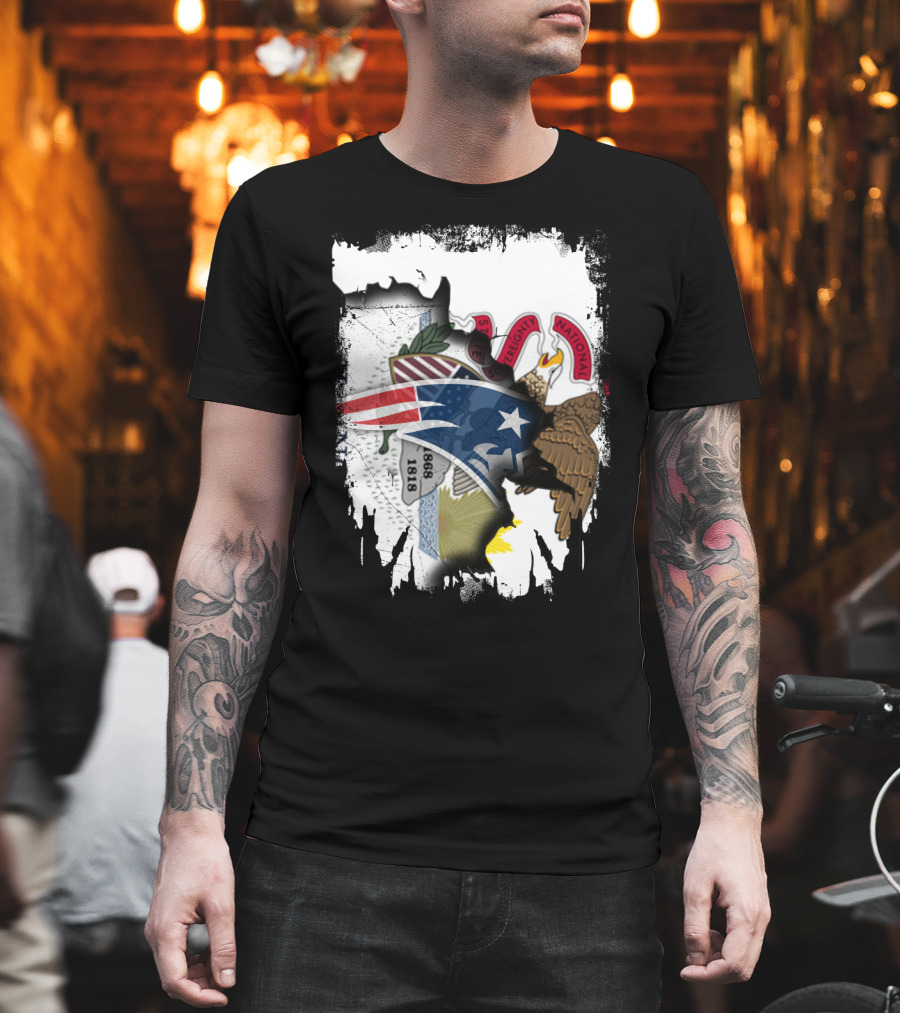 Together Illinois With Patriots Logo And State Seal Blend T-Shirt