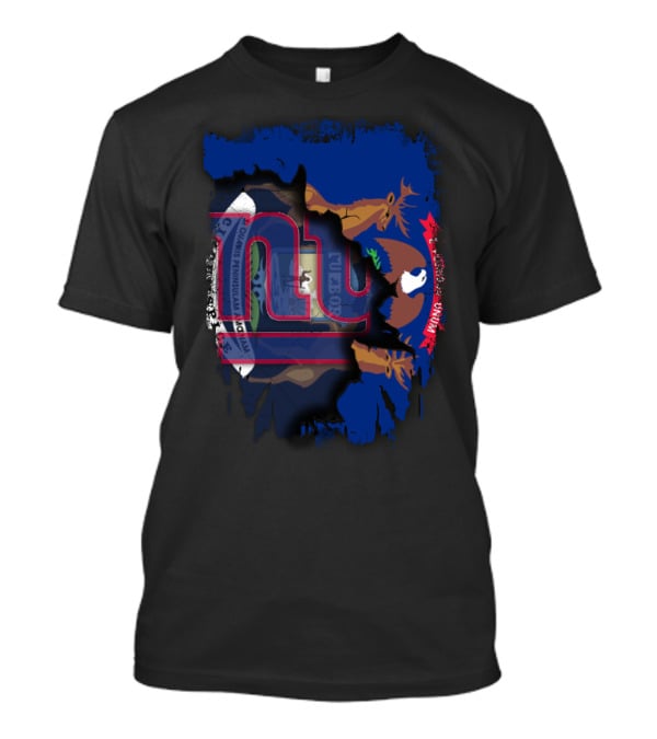 New York Giants Michigan Flag Fusion Together T-Shirt