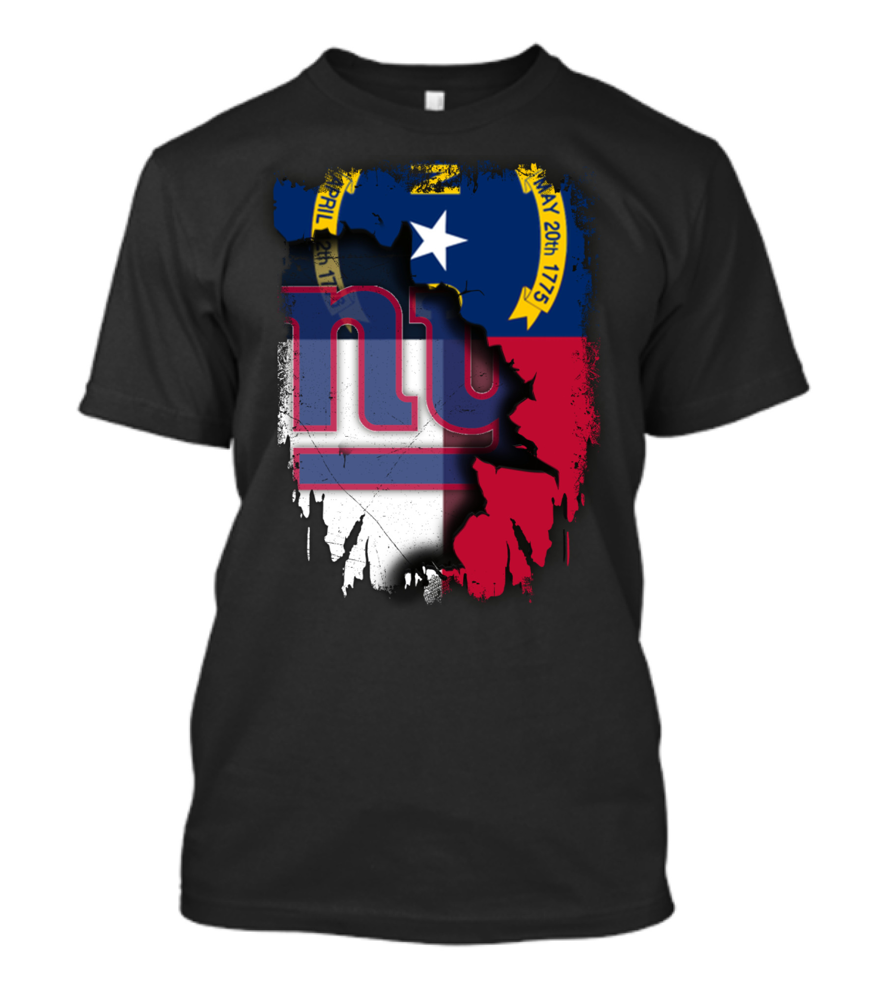 North Carolina Flag Blending With Giants T-Shirt