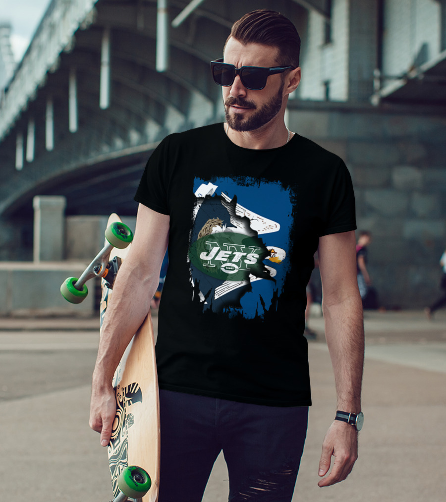 New York Jets Eagle Together Louisiana Fan T-Shirt