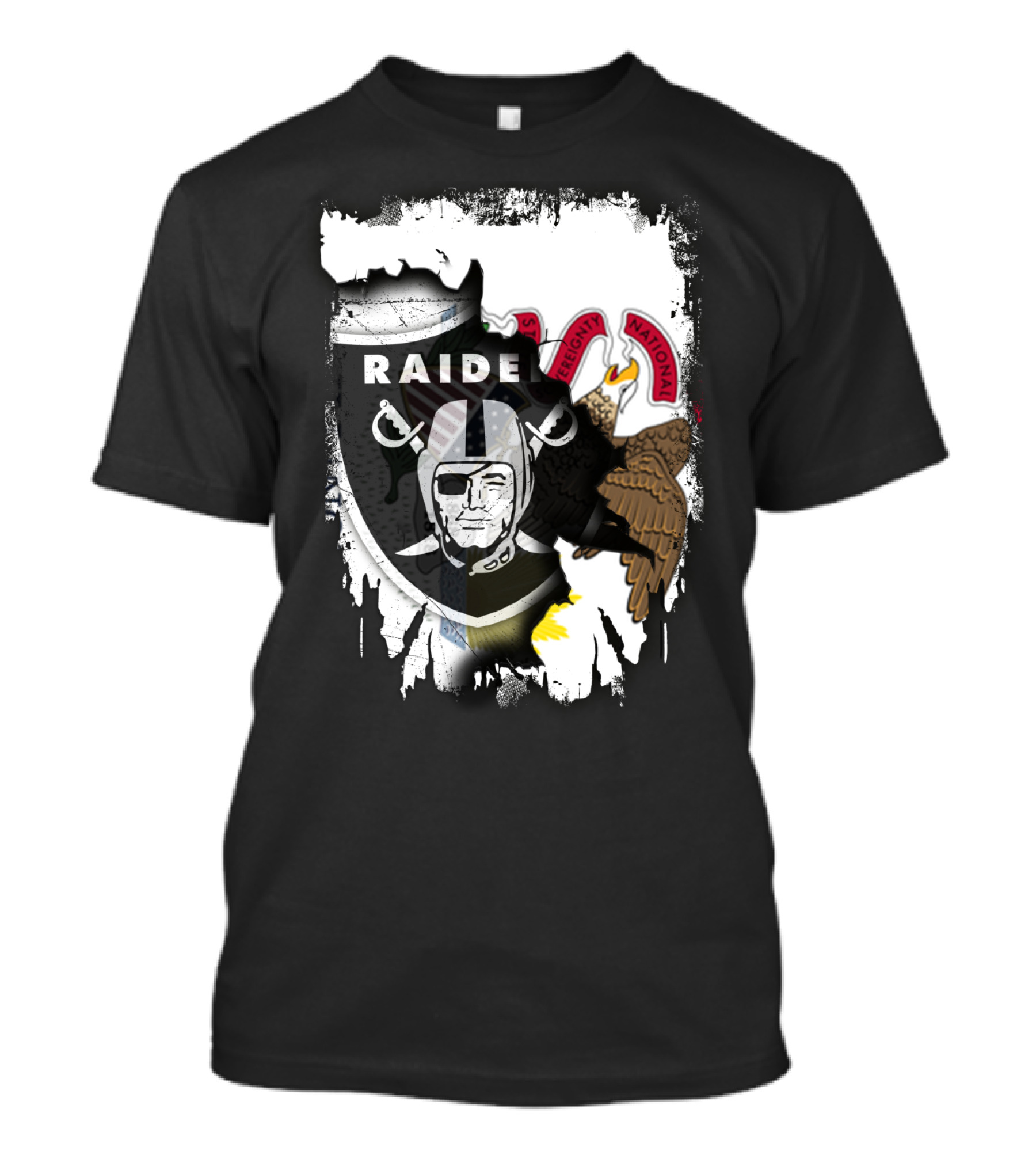Raiders And Illinois Unity Emblem T-Shirt