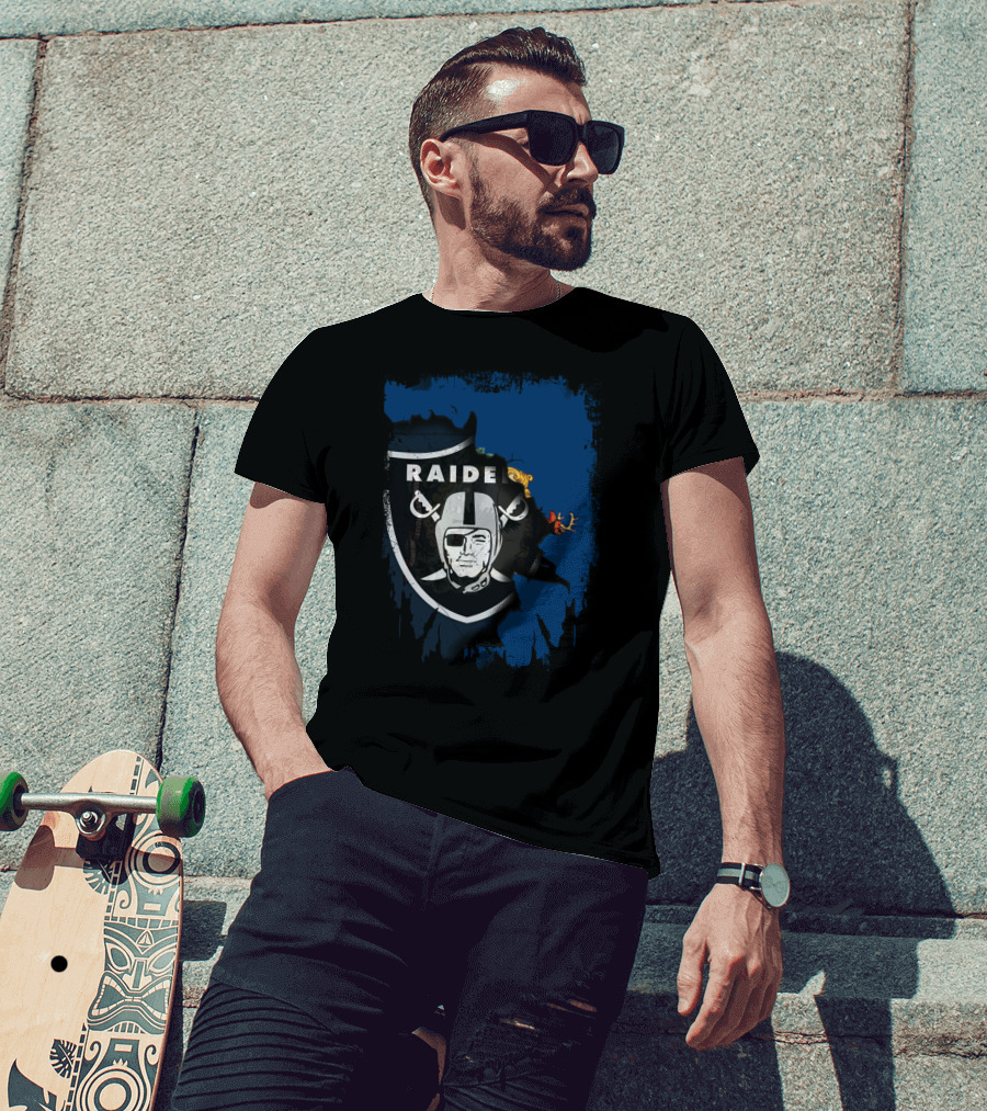 Together Vermont With Raiders Shield Logo Overlay T-Shirt