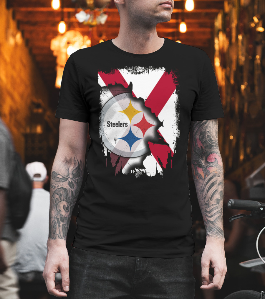 Together Alabama Steelers Logo Cross T-Shirt