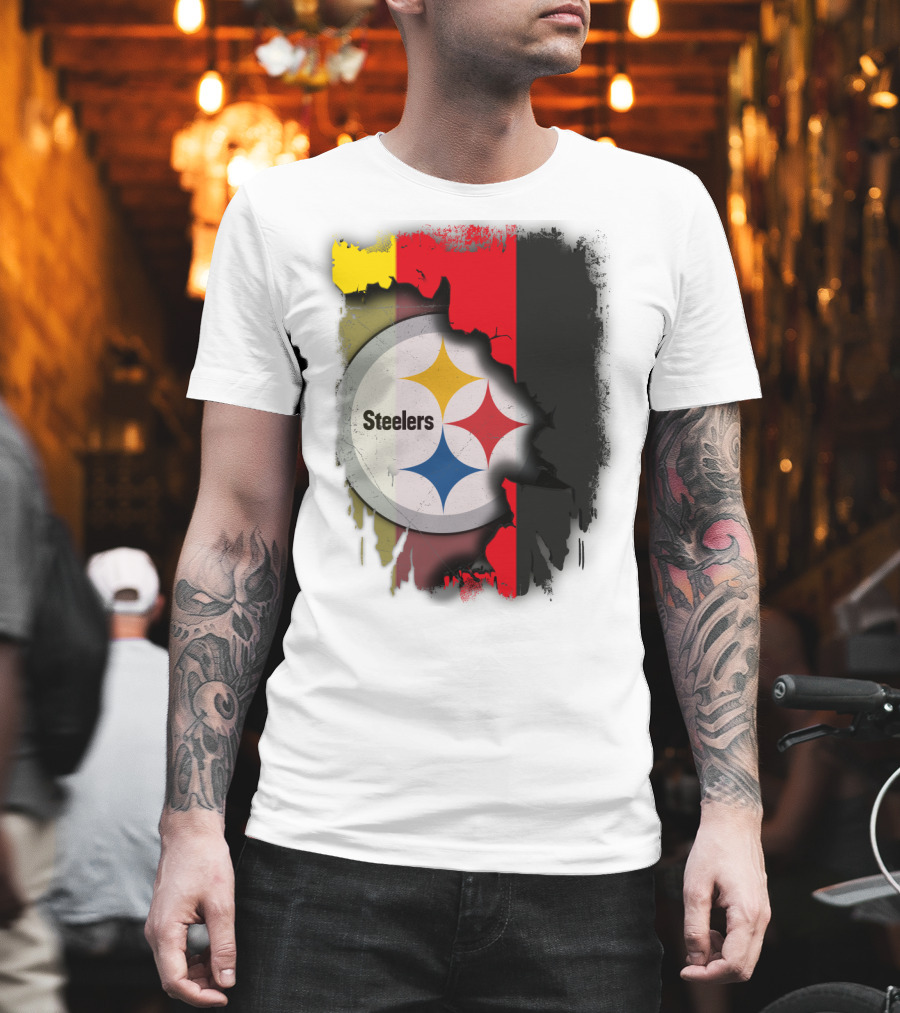 Germany Steelers Fusion with Flag and Logo Elements T-Shirt