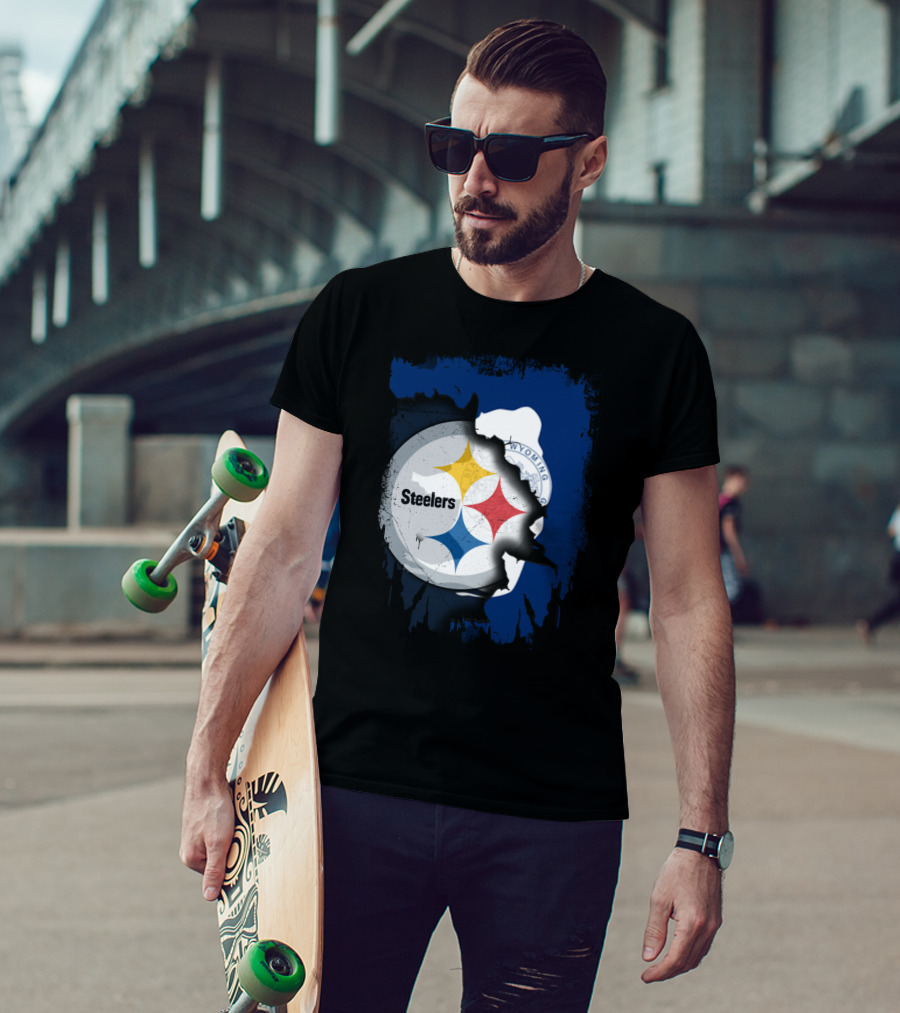 Steelers And Wyoming Union T-Shirt