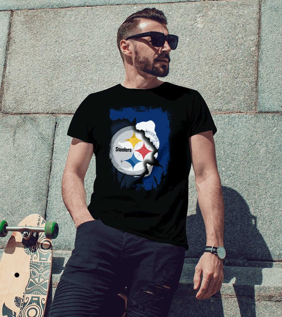 Steelers And Wyoming Union T-Shirt