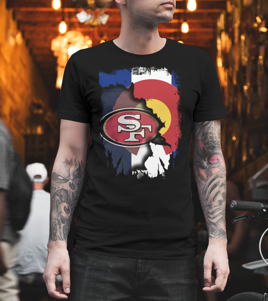 Colorado Flag with San Francisco 49ers T-Shirt