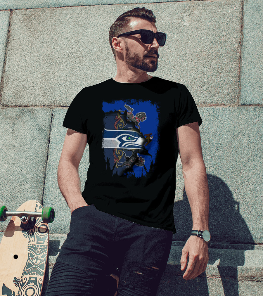 Pennsylvania Pride With Seahawks And Battle Horses T-Shirt