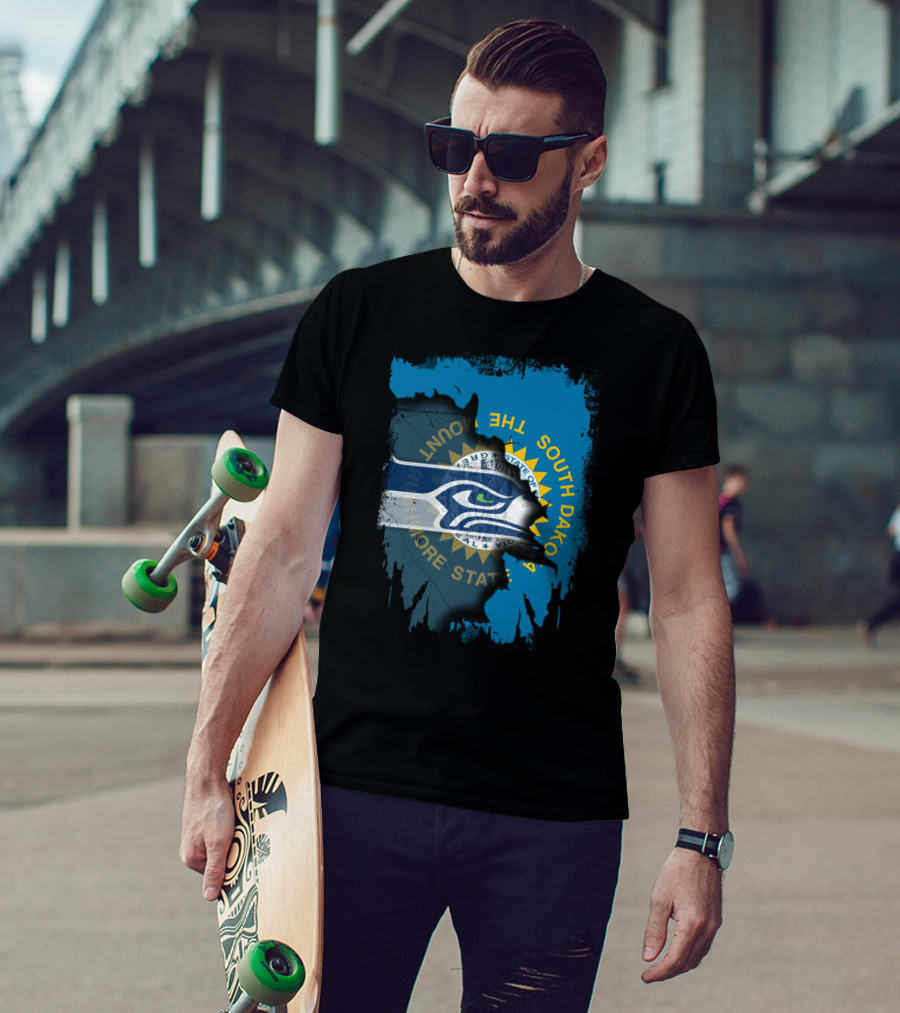 South Dakota And Seahawks Unity Flag T-Shirt