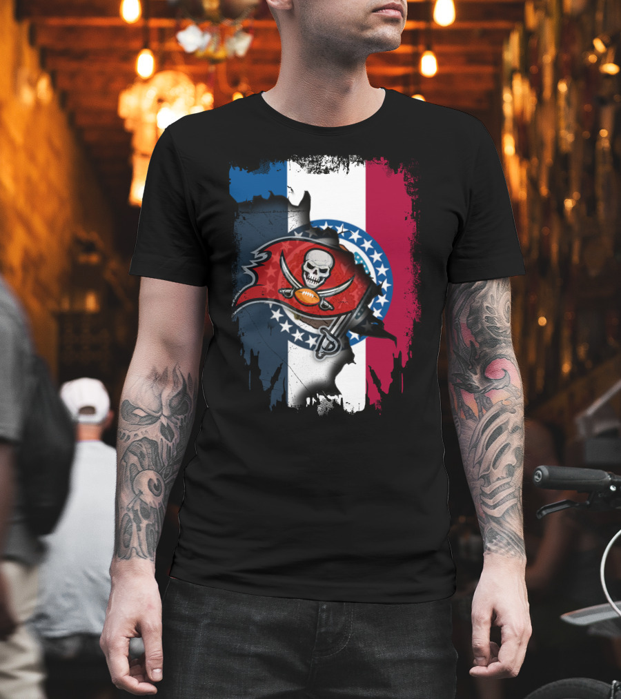 Together Missouri Flag With Buccaneers T-Shirt