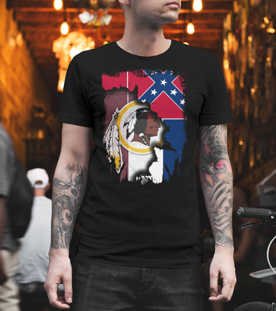 Together Mississippi Redskins Flag Fusion T-Shirt