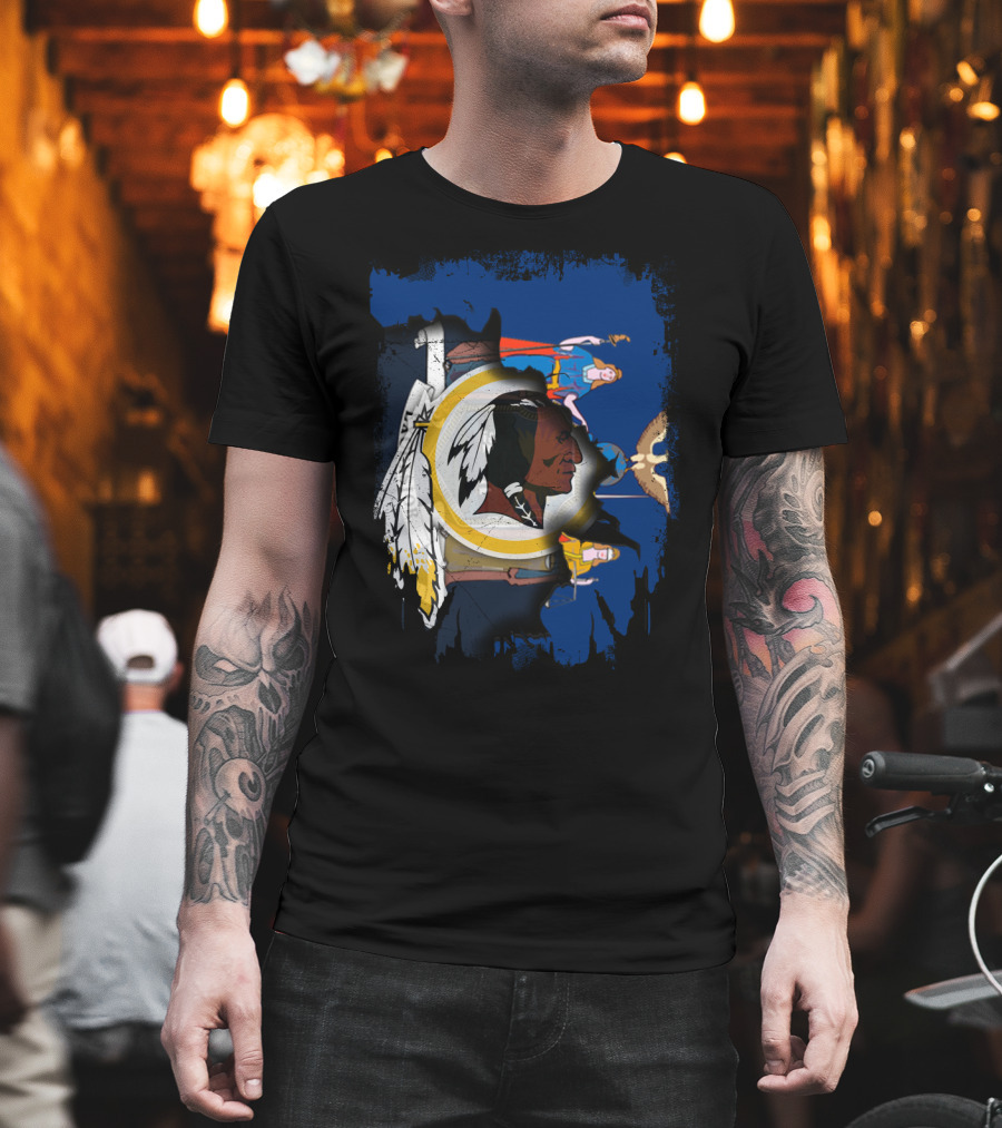 Together New York With Redskins Football And Comics Crossover T-Shirt
