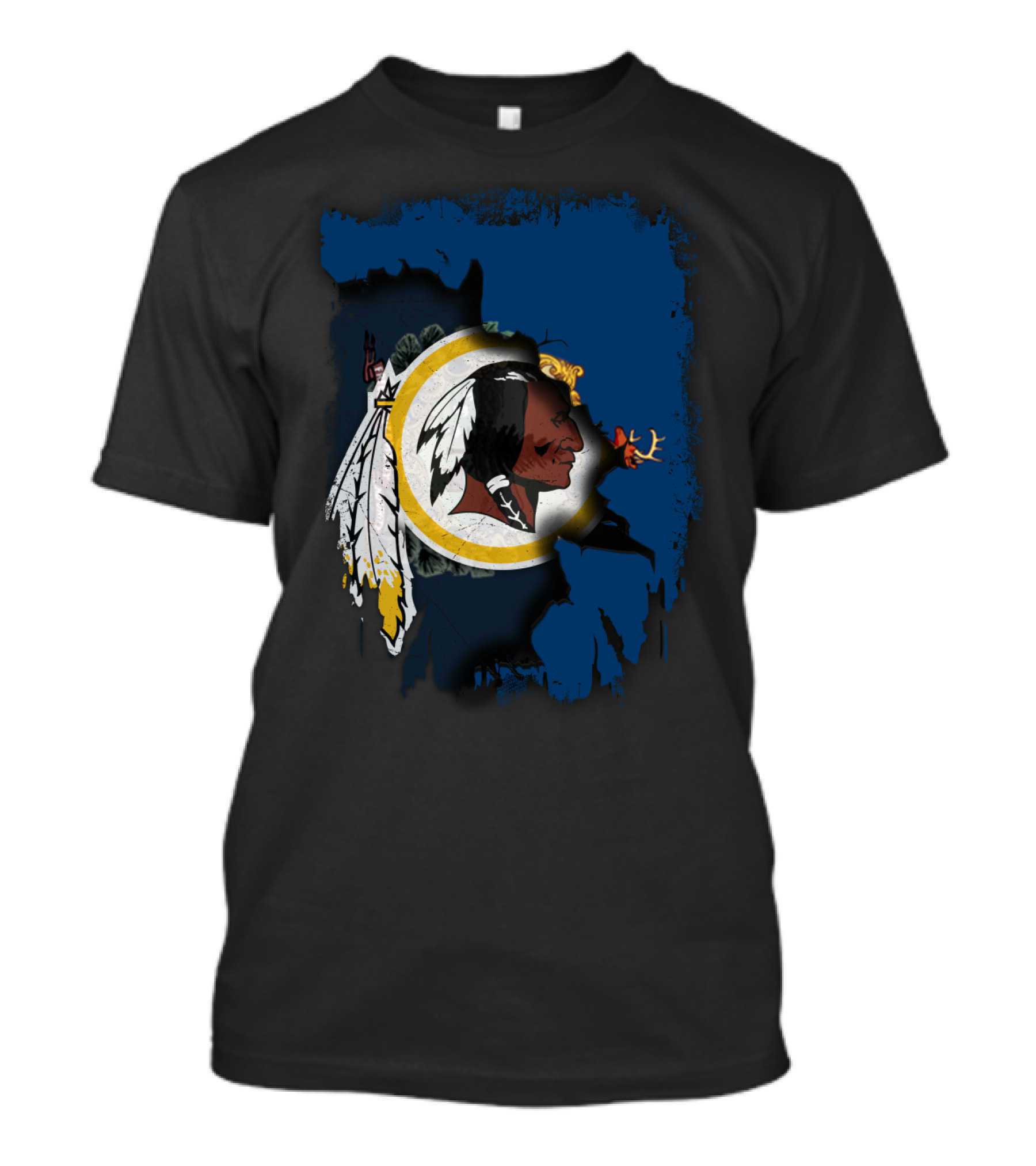 Together Vermont Redskins Map Iconography T-Shirt