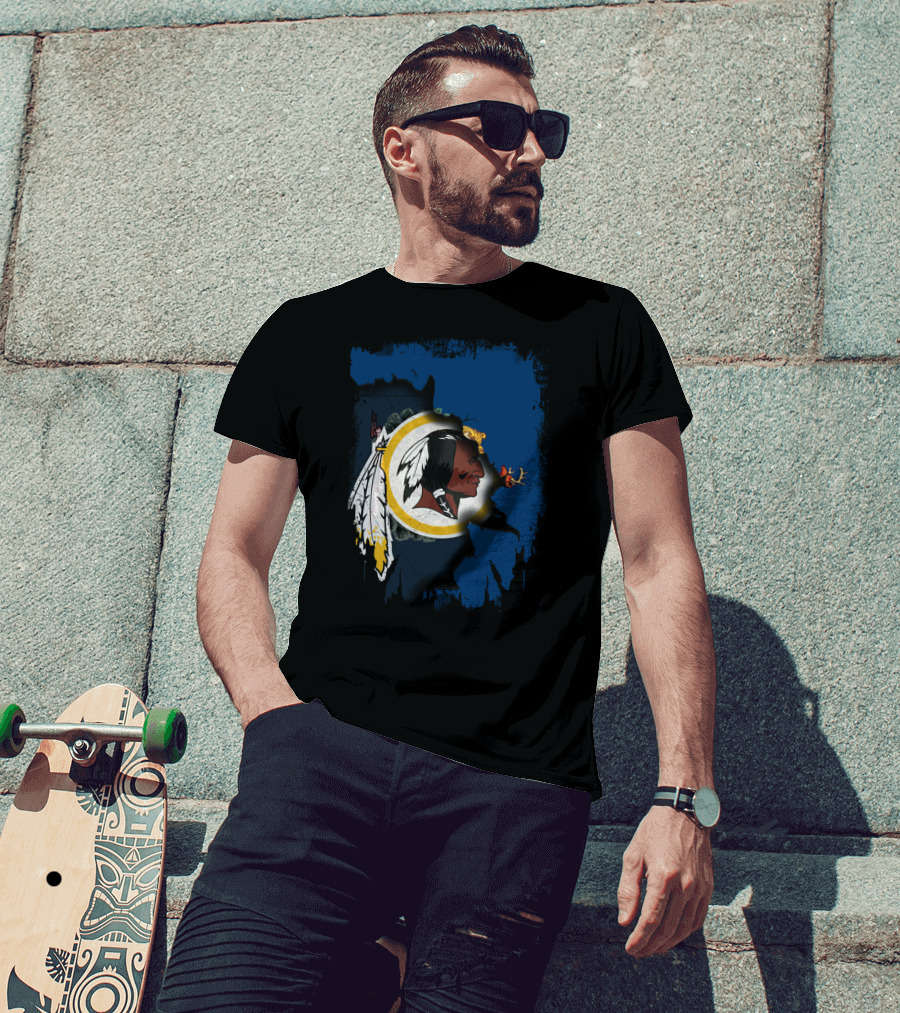 Together Vermont Redskins Map Iconography T-Shirt