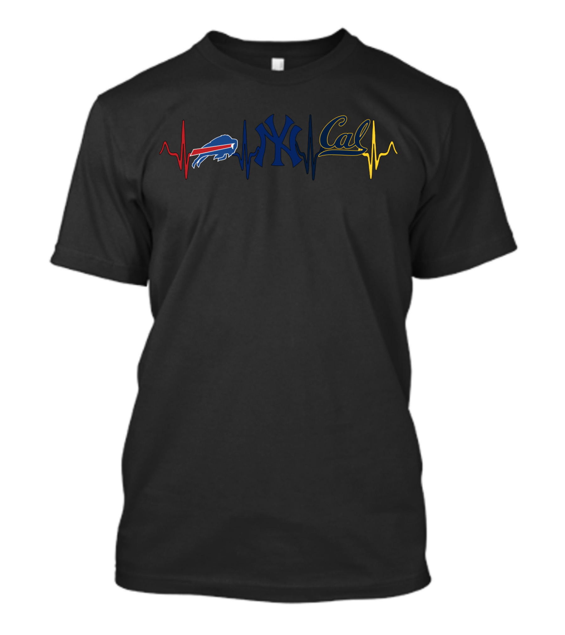 Buffalo Bills New York Yankees Cal Heartbeat Cgb T-Shirt