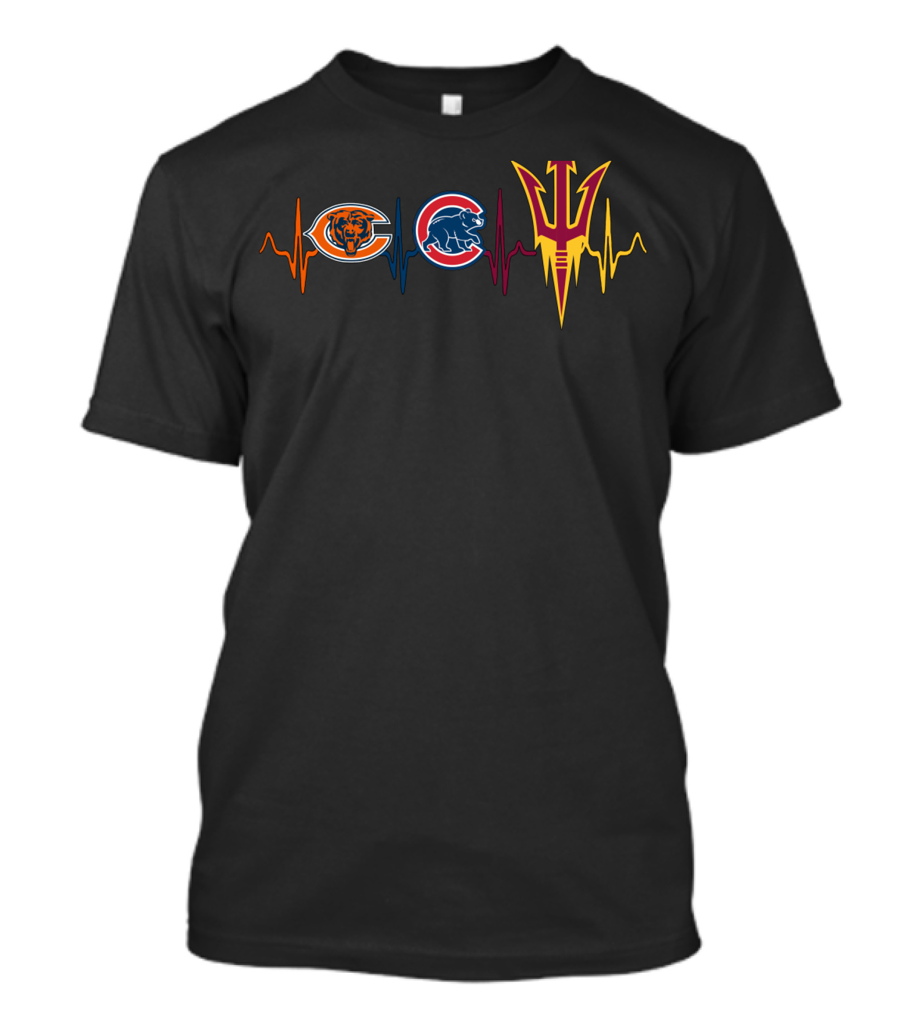 Love Bears Cubs State Arizona Heartbeat Icons T-Shirt