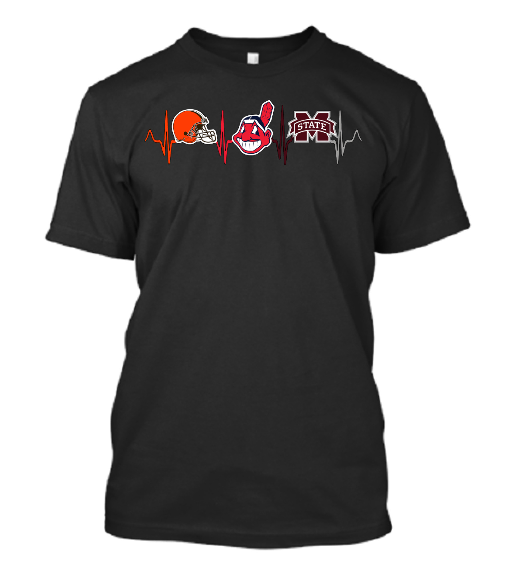 Cleveland Browns Fans Cleveland Indians Fans Mississippi State Fans T-Shirt