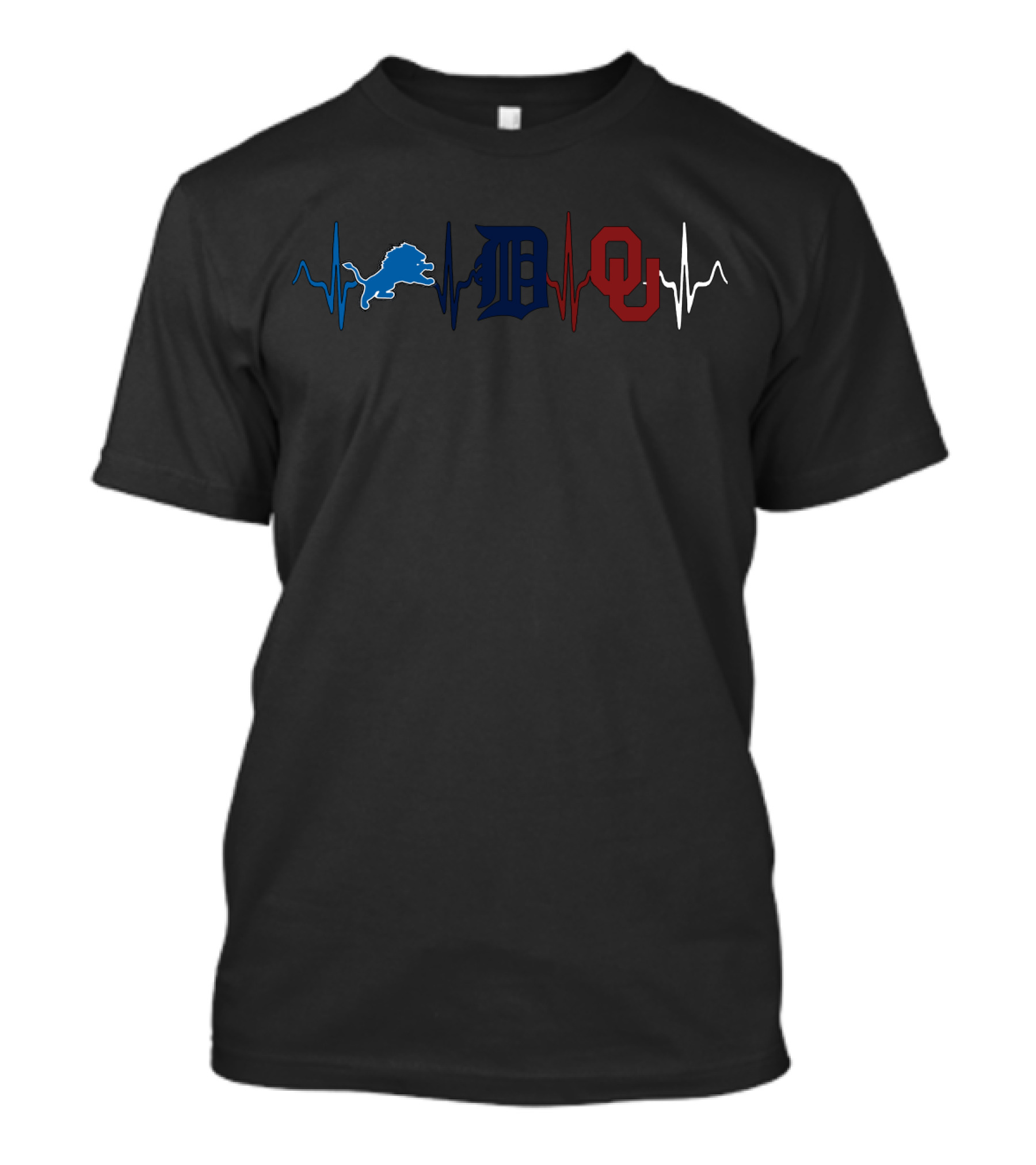 Love Lions With Tigers With Oklahoma Sooners Heartbeat T-Shirt