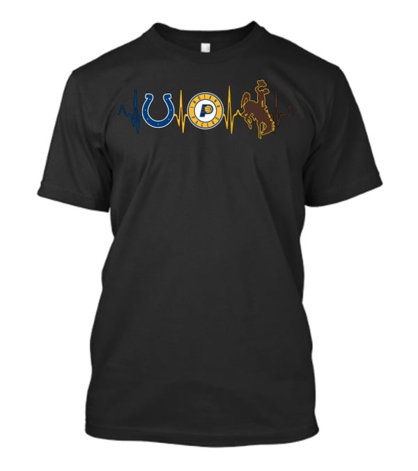 Love Colts Pacers Cowboys Heartbeat T-Shirt